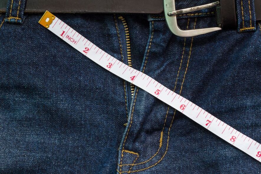 centimeter to measure the penis after increasing the width
